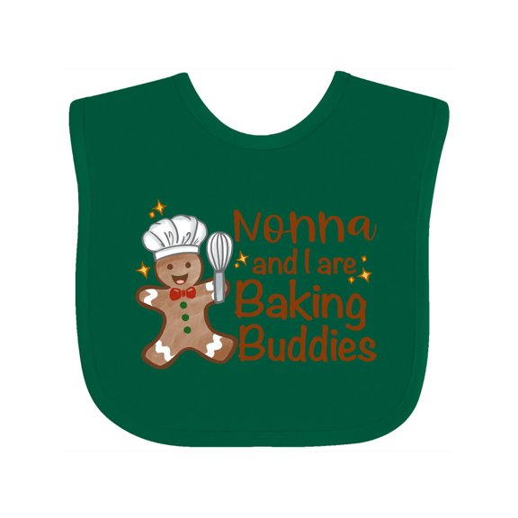 Inktastic Nonna and I Are Baking Buddies Boys or Girls Baby Bib