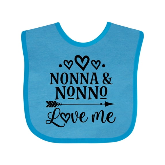 Inktastic Nonna and Nonno Love Me Boys or Girls Baby Bib