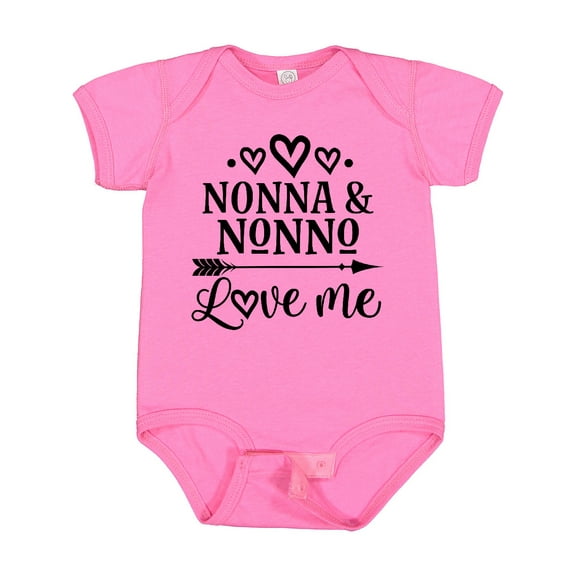 Inktastic Nonna and Nonno Love Me Boys or Girls Baby Bodysuit