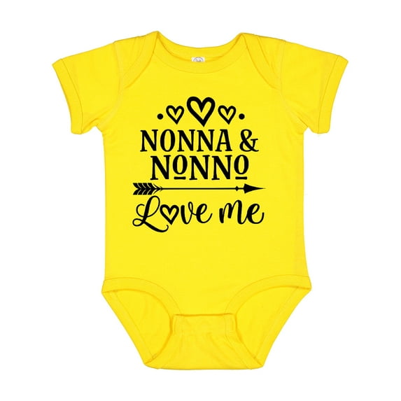 Inktastic Nonna and Nonno Love Me Boys or Girls Baby Bodysuit