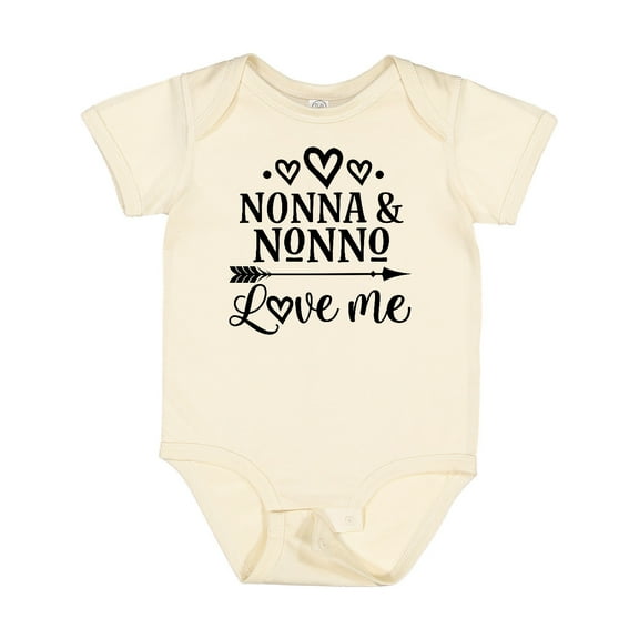 Inktastic Nonna and Nonno Love Me Boys or Girls Baby Bodysuit