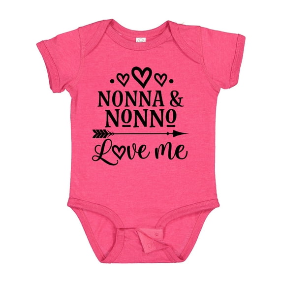 Inktastic Nonna and Nonno Love Me Boys or Girls Baby Bodysuit