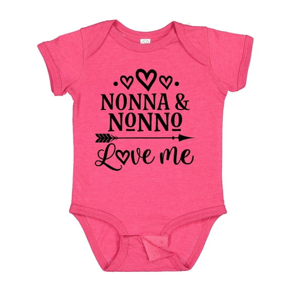 Inktastic Nonna and Nonno Love Me Boys or Girls Baby Bodysuit