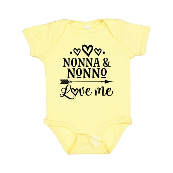 Inktastic Nonna and Nonno Love Me Boys or Girls Baby Bodysuit