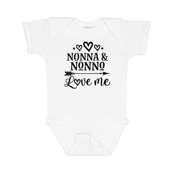 Inktastic Nonna and Nonno Love Me Boys or Girls Baby Bodysuit