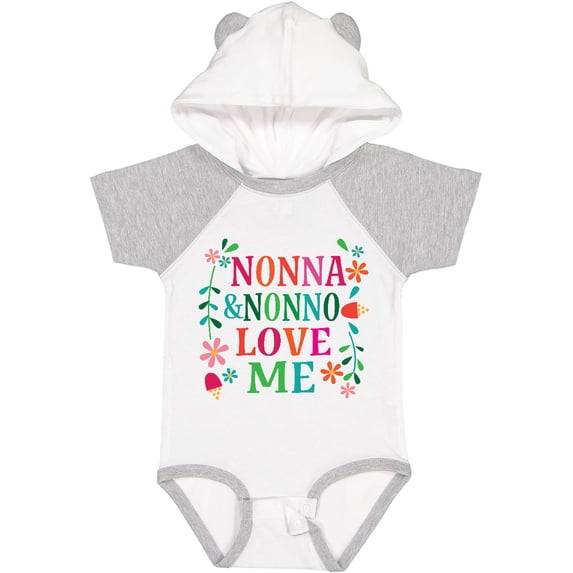 Inktastic Nonna and Nonno Love Me Girls Baby Bodysuit