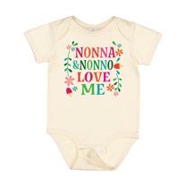 Inktastic Nonna and Nonno Love Me Girls Baby Bodysuit