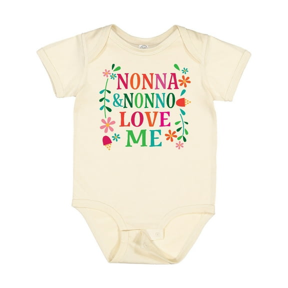 Inktastic Nonna and Nonno Love Me Girls Baby Bodysuit