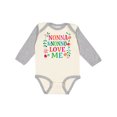 thumbnail image 1 of Inktastic Nonna and Nonno Love Me Girls Long Sleeve Baby Bodysuit, 1 of 5