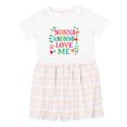 thumbnail image 1 of Inktastic Nonna and Nonno Love Me Girls Toddler Dress, 1 of 5