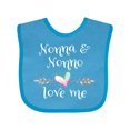 thumbnail image 1 of Inktastic Nonna and Nonno Love Me Heart Grandchild Boys or Girls Baby Bib, 1 of 4