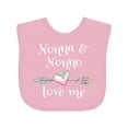 thumbnail image 1 of Inktastic Nonna and Nonno Love Me Heart Grandchild Boys or Girls Baby Bib, 1 of 4