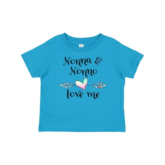 Inktastic Nonna and Nonno Love Me Heart Grandchild Boys or Girls Baby T-Shirt
