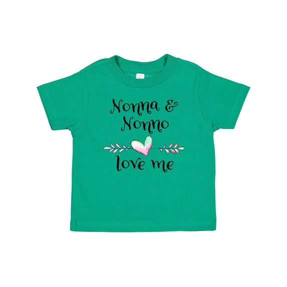 Inktastic Nonna and Nonno Love Me Heart Grandchild Boys or Girls Baby T-Shirt