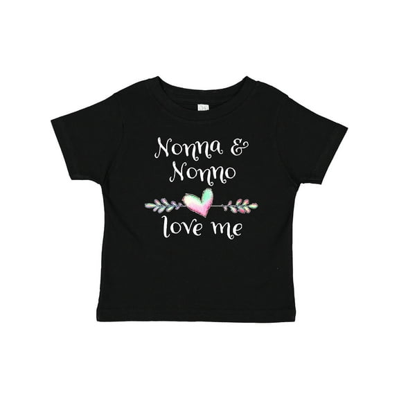 Inktastic Nonna and Nonno Love Me- Heart Grandchild Boys or Girls Baby T-Shirt