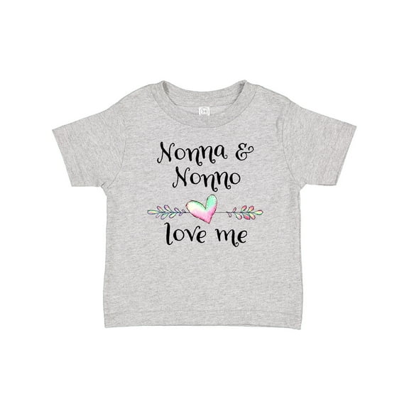 Inktastic Nonna and Nonno Love Me Heart Grandchild Boys or Girls Baby T-Shirt