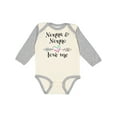 thumbnail image 1 of Inktastic Nonna and Nonno Love Me Heart Grandchild Boys or Girls Long Sleeve Baby Bodysuit, 1 of 5