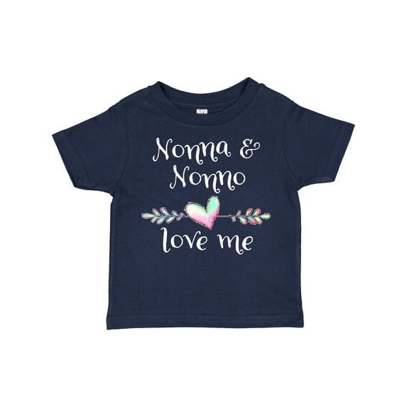 Inktastic Nonna and Nonno Love Me- Heart Grandchild Boys or Girls Toddler T-Shirt