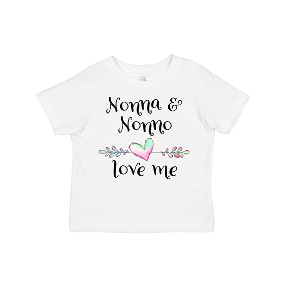 Inktastic Nonna and Nonno Love Me- Heart Grandchild Boys or Girls Toddler T-Shirt
