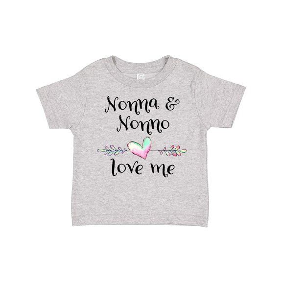 Inktastic Nonna and Nonno Love Me- Heart Grandchild Boys or Girls Toddler T-Shirt