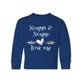 thumbnail image 1 of Inktastic Nonna and Nonno Love Me- Heart Grandchild Long Sleeve Youth T-Shirt, 1 of 5