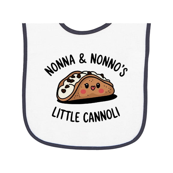Inktastic Nonna and Nonno's Little Cannoli Cute Italian Grandparents Baby Terry Cloth Bib