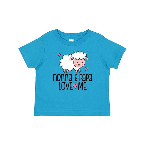 Inktastic Nonna and Papa Grandchild Lamb Boys or Girls Baby T-Shirt