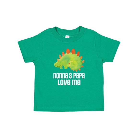 Inktastic Nonna and Papa Love Me Boys Grandchild Dinosaur Boys Baby T-Shirt