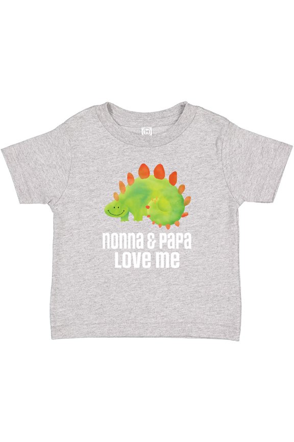 Nonna and Papa Love Me Boys Grandchild Dinosaur Boys Baby T-Shirt