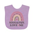 thumbnail image 1 of Inktastic Nonna and Papa Love Me Girls Rainbow Girls Baby Bib, 1 of 4