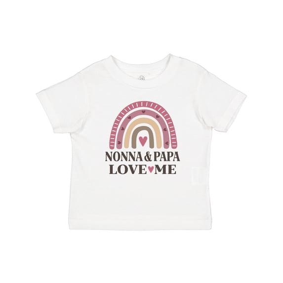 Inktastic Nonna and Papa Love Me Girls Rainbow Girls Baby T-Shirt