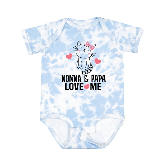 Inktastic Nonna and Papa Love Me Grandchild Kitty Girls Baby Bodysuit