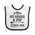 thumbnail image 1 of Inktastic Nonna and Pop Love Me Girls Baby Bib, 1 of 4