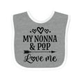 thumbnail image 1 of Inktastic Nonna and Pop Love Me Girls Baby Bib, 1 of 4
