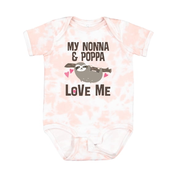 Inktastic Nonna and Poppa Granddaughter Sloth Girls Baby Bodysuit