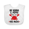 thumbnail image 1 of Inktastic Nonna and Poppy Love Me Granddaughter Grandson Boys or Girls Baby Bib, 1 of 4