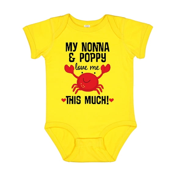 Inktastic Nonna and Poppy Love Me Granddaughter Grandson Boys or Girls Baby Bodysuit