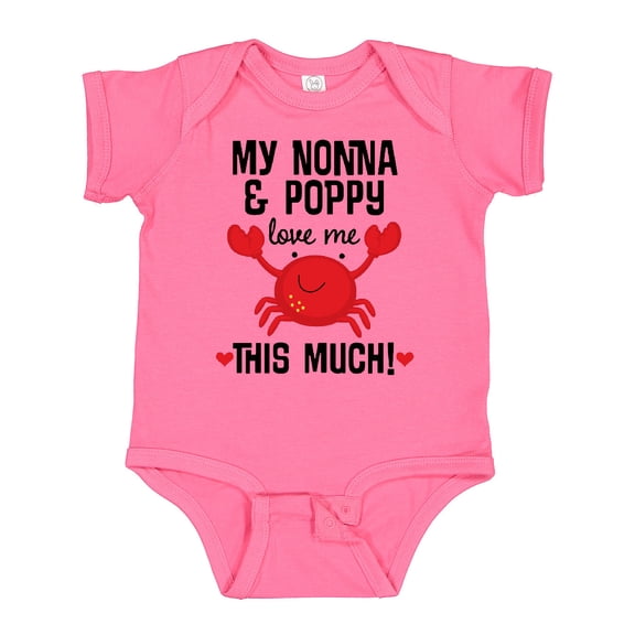 Inktastic Nonna and Poppy Love Me Granddaughter Grandson Boys or Girls Baby Bodysuit