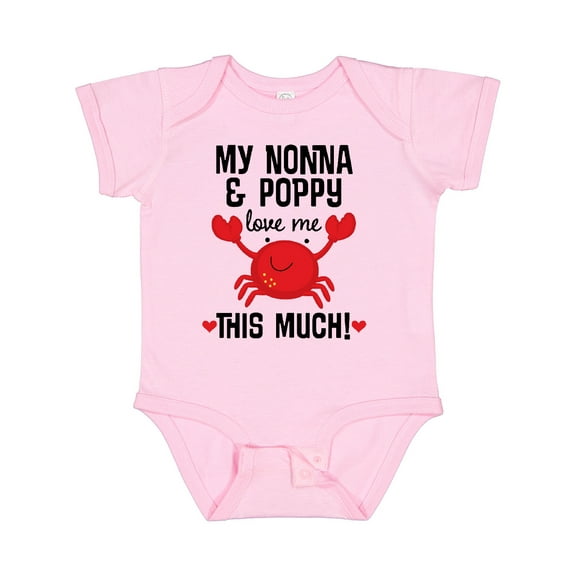 Inktastic Nonna and Poppy Love Me Granddaughter Grandson Boys or Girls Baby Bodysuit