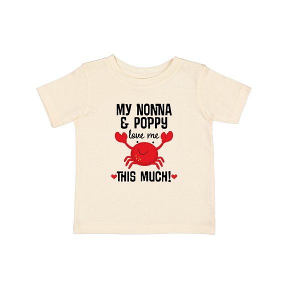 Inktastic Nonna and Poppy Love Me Granddaughter Grandson Boys or Girls Baby T-Shirt