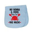 thumbnail image 1 of Inktastic Nonna and Pops Love Me Grandchild Baby Burp Cloth, 1 of 3