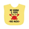 thumbnail image 1 of Inktastic Nonna and Pops Love Me Grandchild Boys or Girls Baby Bib, 1 of 4