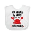 thumbnail image 1 of Inktastic Nonna and Pops Love Me Grandchild Boys or Girls Baby Bib, 1 of 4