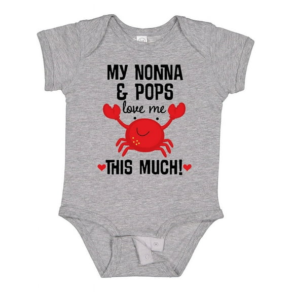 Inktastic Nonna and Pops Love Me Grandchild Boys or Girls Baby Bodysuit