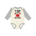 thumbnail image 1 of Inktastic Nonna and Pops Love Me Grandchild Boys or Girls Long Sleeve Baby Bodysuit, 1 of 5