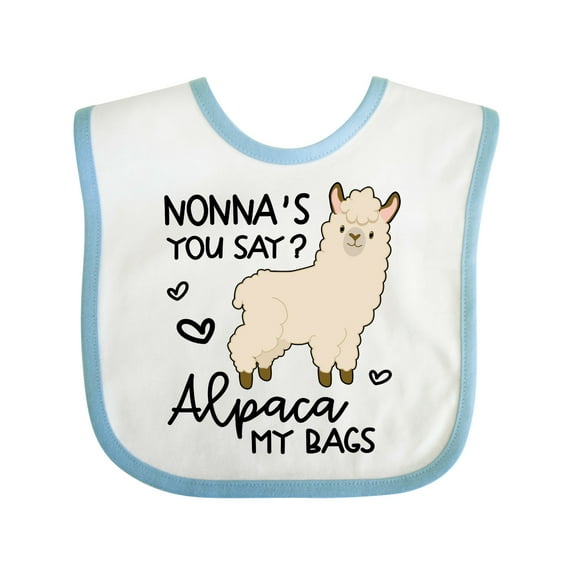 Inktastic Nonna's You Say Alpaca My Bags Boys or Girls Baby Bib