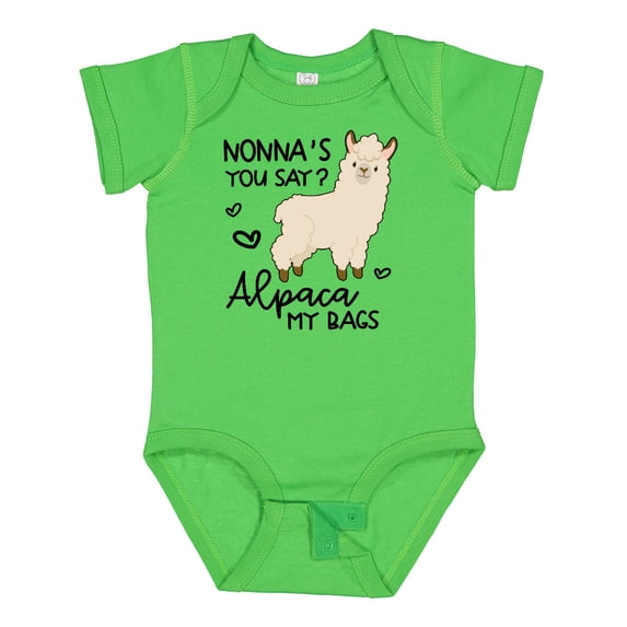 Inktastic Nonna's You Say Alpaca My Bags Boys or Girls Baby Bodysuit