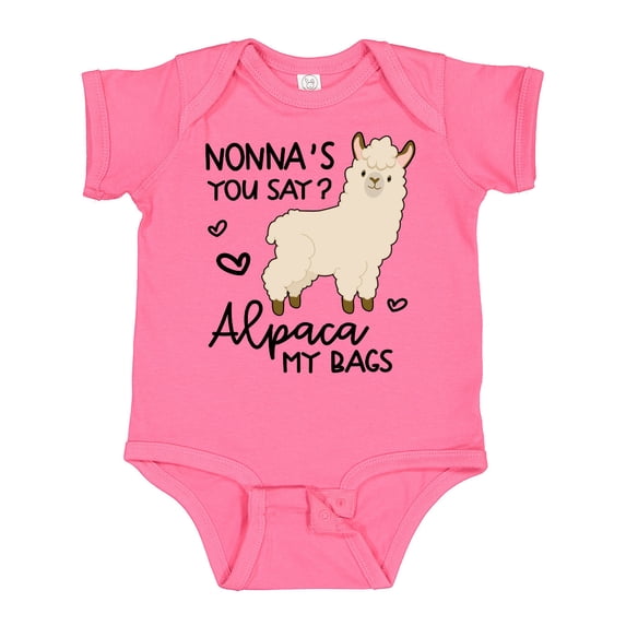 Inktastic Nonna's You Say Alpaca My Bags Boys or Girls Baby Bodysuit