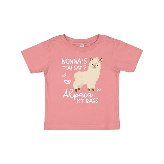 Inktastic Nonna's You Say Alpaca My Bags Boys or Girls Baby T-Shirt