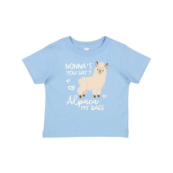 Inktastic Nonna's You Say Alpaca My Bags Boys or Girls Baby T-Shirt
